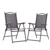 Camping Chairs; Gray and Black - Gray - Textile,Steel