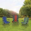 Portable Folding Chair Outdoor Picnic Patio Camping Fishing Chair w/ Cup Holder - Blue