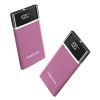 20800mAh Power Bank 76.96W External Battery Pack 3.1A Dual USB Charge Ports w/ LCD Display Flashlight Travel - Pink