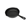 Set of 3 BBQ Steak Pans Cast Iron - Black