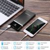 20800mAh Power Bank 76.96W External Battery Pack 3.1A Dual USB Charge Ports w/ LCD Display Flashlight Travel - Black