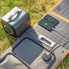 GOFORT Portable Power Station, 550Wh Solar Generator With 600W (Peak 1200W) 110V AC Outlets, 120W 12V DC, QC3.0&TypeC, SOS Flashlight, Backup Power Li