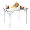 Outdoor Travel Adjustable Height Folding Camping Table - White A - Camping Table