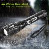 2Packs Tactical Military LED Flashlight 50000LM Zoomable Rechargeable Flashlight Torch w/ 5Modes SOS Night Light  - Black