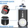 G2 mini flashlight key chain; 5 modes small Led flashlight; EDC key chain brightest flashlight magnetic cap clip.Black - as Pic