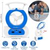 Desk Cooling Fan w/180Â¬âˆžAdjustable LED Lamp Baby Stroller Fan Emergency Flashlight Torch - Blue