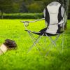 Medium Camping Chair Fishing Chair  Folding Chair XH - Black Gray