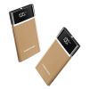 20800mAh Power Bank 76.96W External Battery Pack 3.1A Dual USB Charge Ports w/ LCD Display Flashlight Travel - Gold