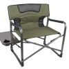 Folding Padded Adult Director Camping Chair - Green