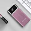 20800mAh Power Bank 76.96W External Battery Pack 3.1A Dual USB Charge Ports w/ LCD Display Flashlight Travel - Pink