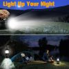 Solar LED Camping Light Portable Camping Lamp USB Rechargeable Flashlight Emergency Tent Lamp Torch Waterproof Lighting Outdoor - CN - Blue rechargeab