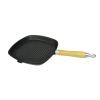 Cast Iron Grill Pan BBQ Skillet Wooden Handle - 50125