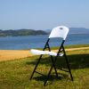 4 Pack Portable Plastic Folding Chairs; Sturdy Design; Indoor/Outdoor Events; Perfect for Camping/Picnic/Tailgating/Party; Easy to Clean; White - Whit