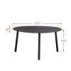 Outdoor Side Table Aluminum Unique Shape Weather Resistant Patio Coffee Table Bedside Table, Black - M