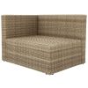 Backyard Pool Outdoor Furmiture 5-Piece Rattan Sectional Sofa Set - Beige - Rattan