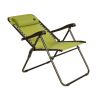 26" Wide Reclining Sling Chair with Pillow; 275 lbs - Green - aluminum