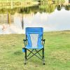 Free shipping Extended-weighted steel frame 350 lb folding chair, 600D PVC powder coated portable camping chair11.13 lb net, with cup holder and liner