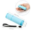 Glow In Dark Flashlight; Rubber Coated Mini 9 LED Flashlight; Portable Handy Light For Camping; Hiking; Night Reading; Cycling; Backpacking - Blue-1PC