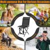 Folding 360 Silent Swivel Hunting Chair Blind Chair All-weather Outdoor - Black - Iron + Mesh Fabric