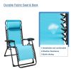 Zero Gravity Chair Patio Folding Lawn Lounge Chairs Outdoor Foldable Camp Reclining Lounge Chair with sidetable for Backyard Porch Swimming Poolside a