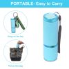 Glow In Dark Flashlight; Rubber Coated Mini 9 LED Flashlight; Portable Handy Light For Camping; Hiking; Night Reading; Cycling; Backpacking - Blue-1PC