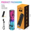 Mini Pocket LED Flashlight Clip On Rechargeable Torch Light Lamp Camping Hiking - Multi