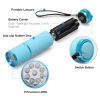 Glow In Dark Flashlight; Rubber Coated Mini 9 LED Flashlight; Portable Handy Light For Camping; Hiking; Night Reading; Cycling; Backpacking - Blue-1PC