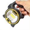 1pc LED COB Camping Flashlight Lantern AA Battery Power Floodlight + Side Torch Light Mini Portable COB Camping Lamps Work Lights(Without Battery) - B