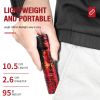 Mini Pocket LED Flashlight Clip On Rechargeable Torch Light Lamp Camping Hiking - Red